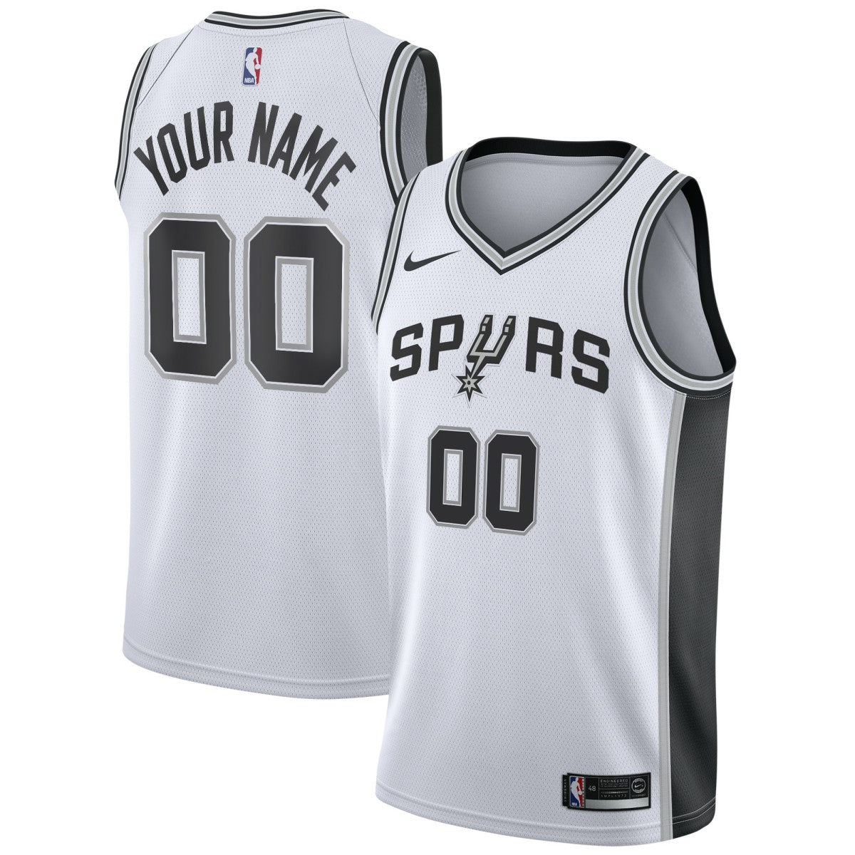 Nike San Antonio Spurs Custom Swingman Jersey White Association Edition