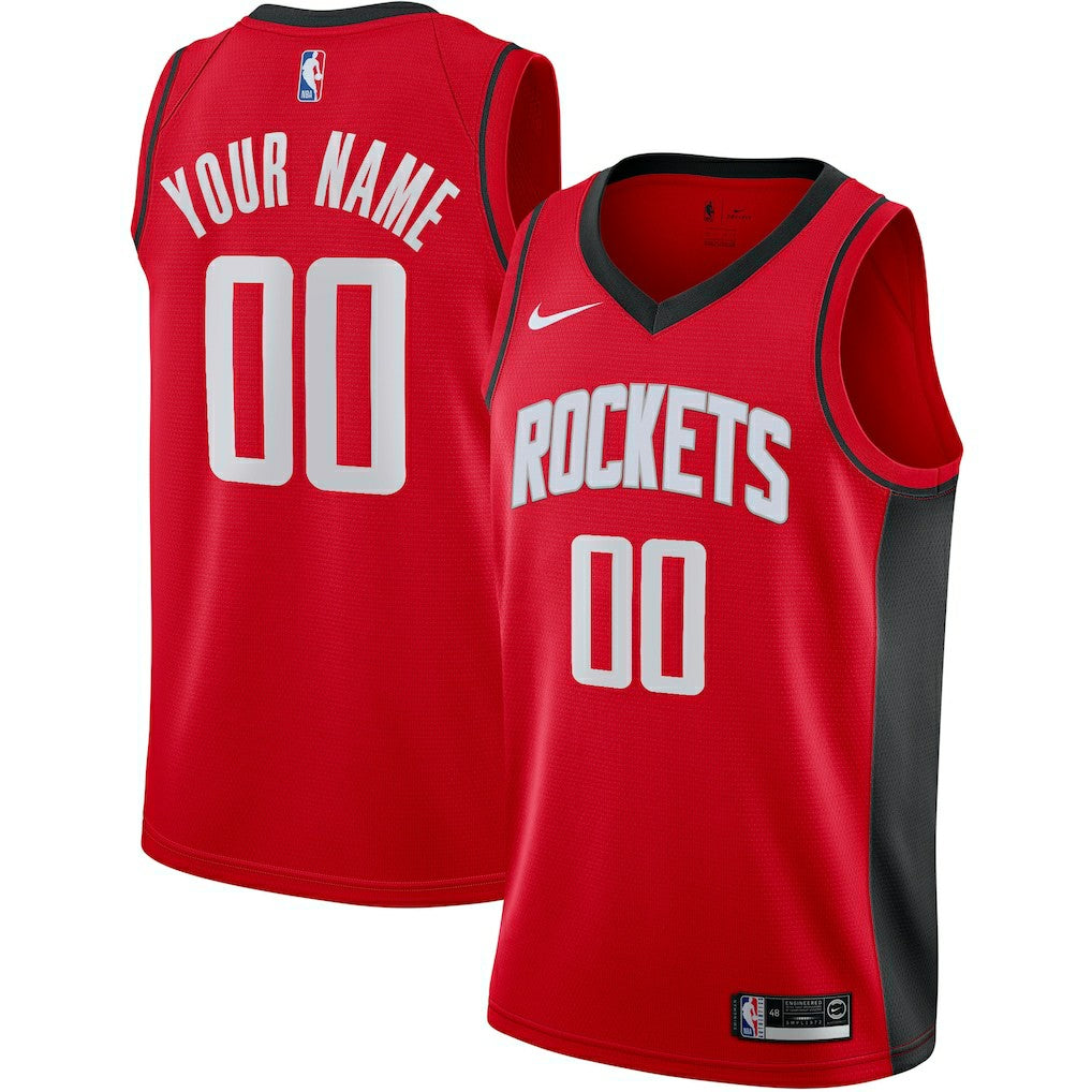Nike Houston Rockets Custom Swingman Jersey Icon Edition Red