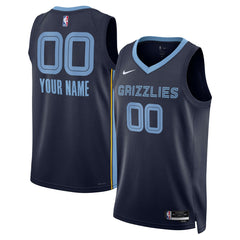 Nike Memphis Grizzlies Unisex Swingman Custom Jersey Navy Icon Edition