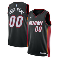 Nike Miami Heat Unisex Swingman Custom Jersey Black Icon Edition