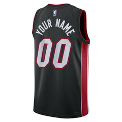 Nike Miami Heat Unisex Swingman Custom Jersey Black Icon Edition