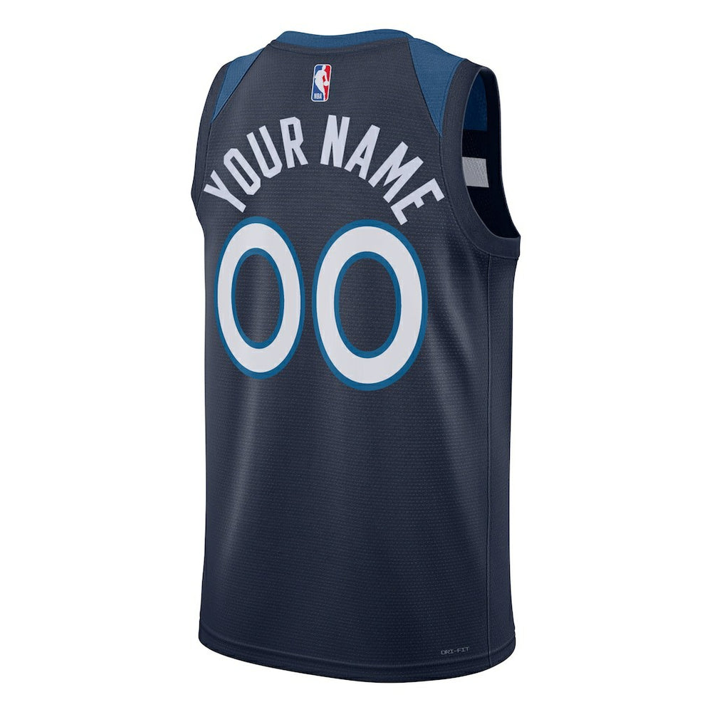 Nike Minnesota Timberwolves Unisex Swingman Custom Jersey Navy Icon Edition