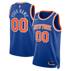 Nike New York Knicks Unisex Swingman Custom Jersey Blue Icon Edition