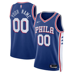 Nike Philadelphia 76ers Unisex 2022/23 Swingman Custom Jersey Royal Icon Edition
