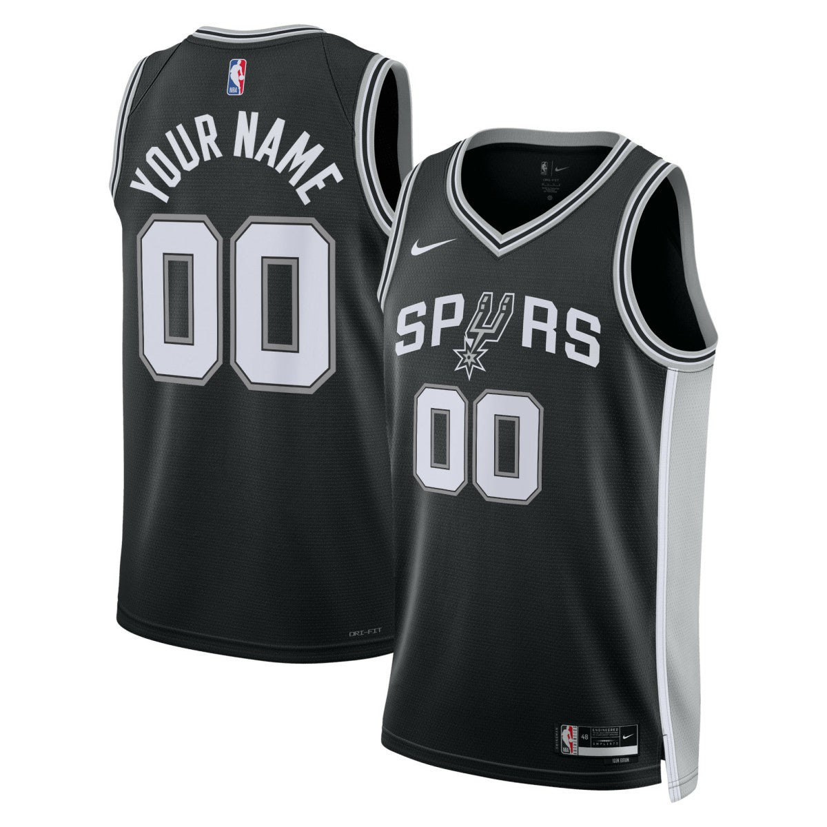 Nike San Antonio Spurs Unisex Swingman Custom Jersey Black Icon Edition