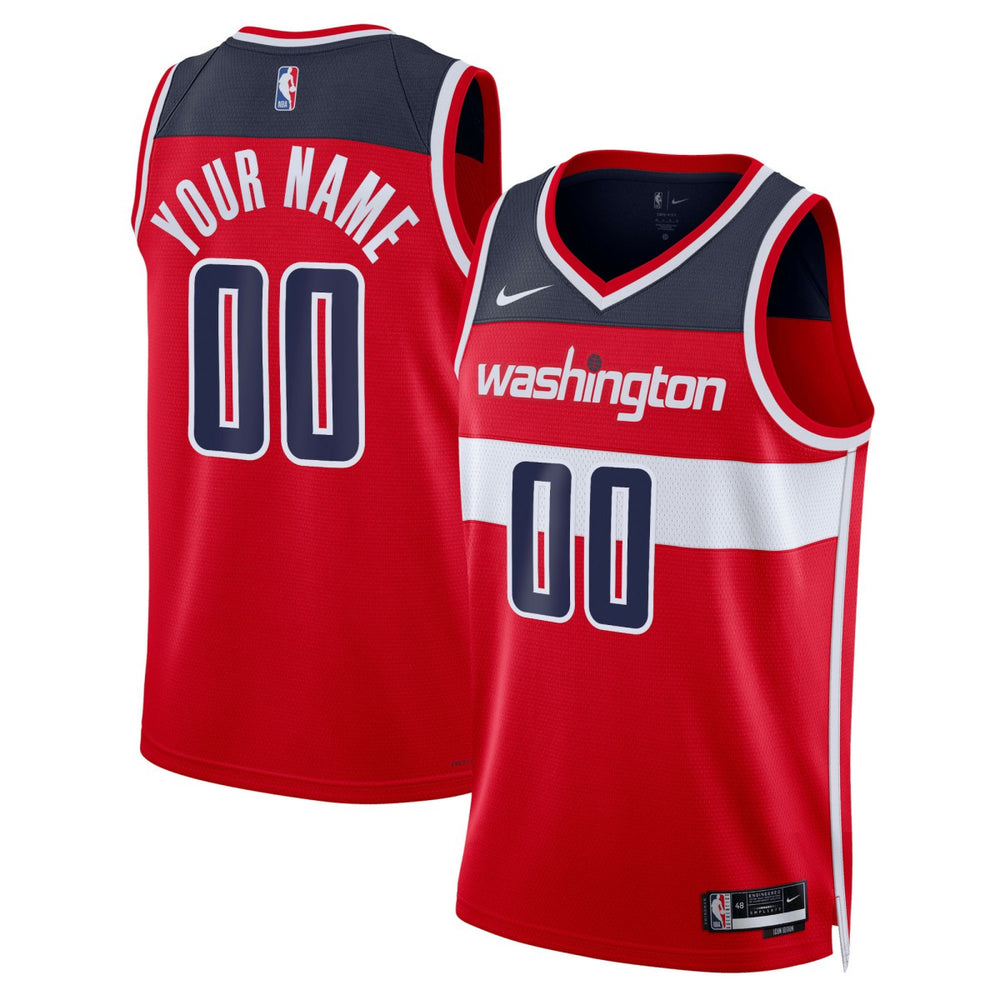 Nike Washington Wizards Unisex Swingman Custom Jersey Red Icon Edition