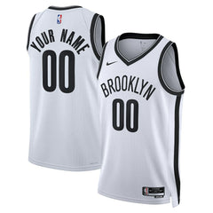 Nike Brooklyn Nets Unisex Swingman Custom Jersey White Association Edition