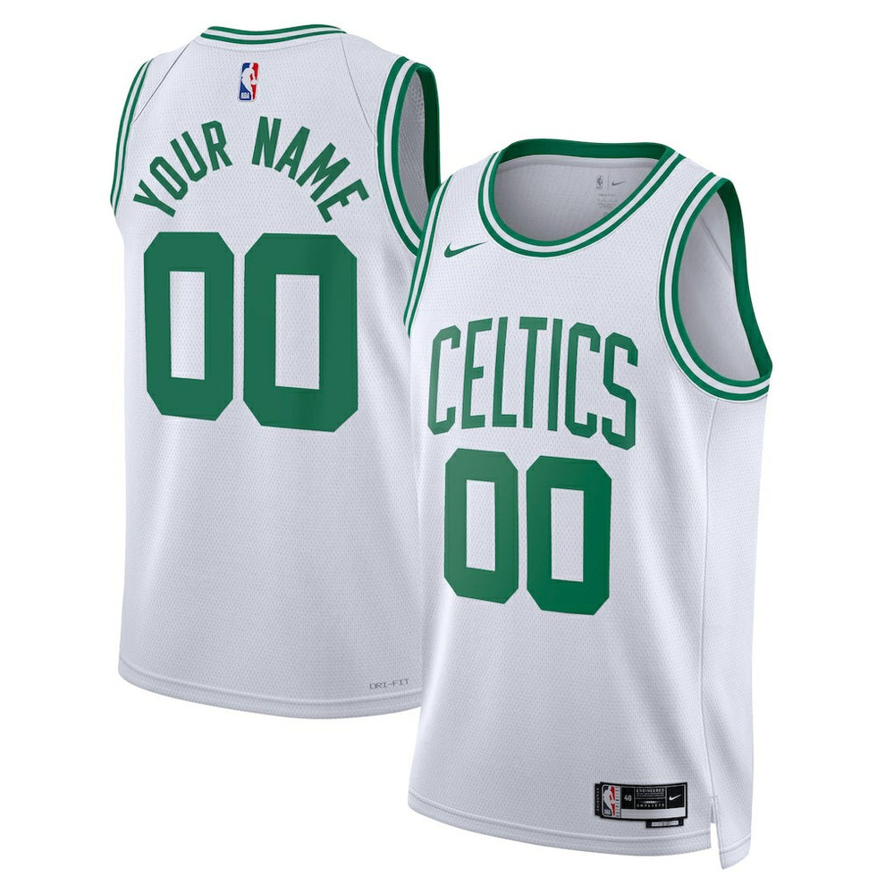 Nike Boston Celtics Unisex Swingman Custom Jersey White Association Edition