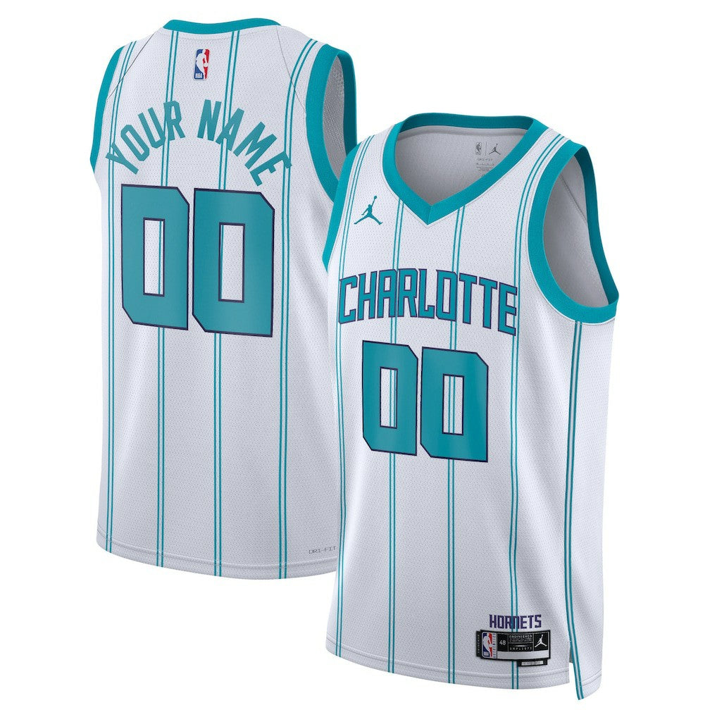 Charlotte Hornets Jordan Brand Unisex Swingman Custom Jersey White Association Edition