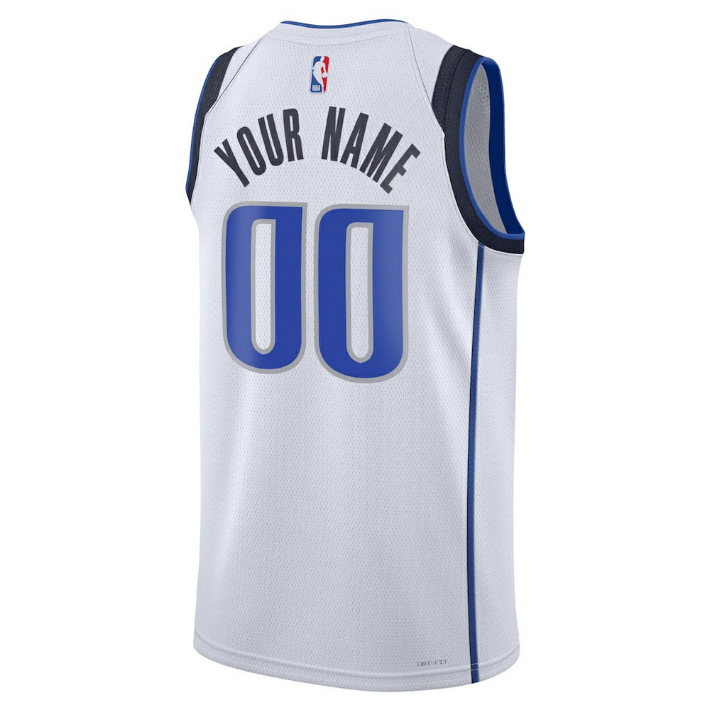 Nike Dallas Mavericks Unisex Swingman Custom Jersey White Association Edition