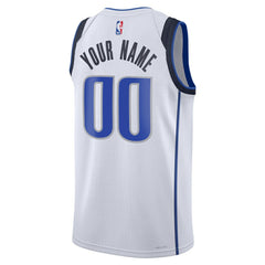 Nike Dallas Mavericks Unisex Swingman Custom Jersey White Association Edition