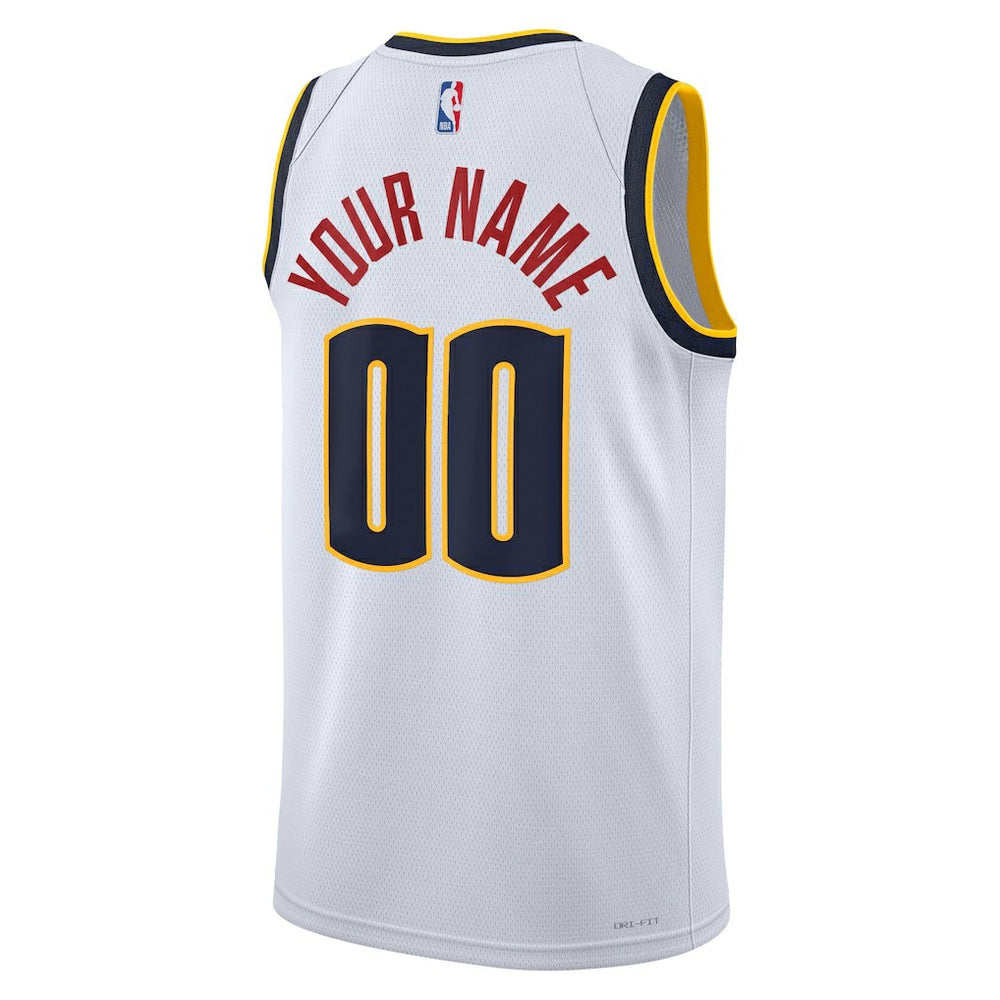 Nike Denver Nuggets Unisex Swingman Custom Jersey White Association Edition