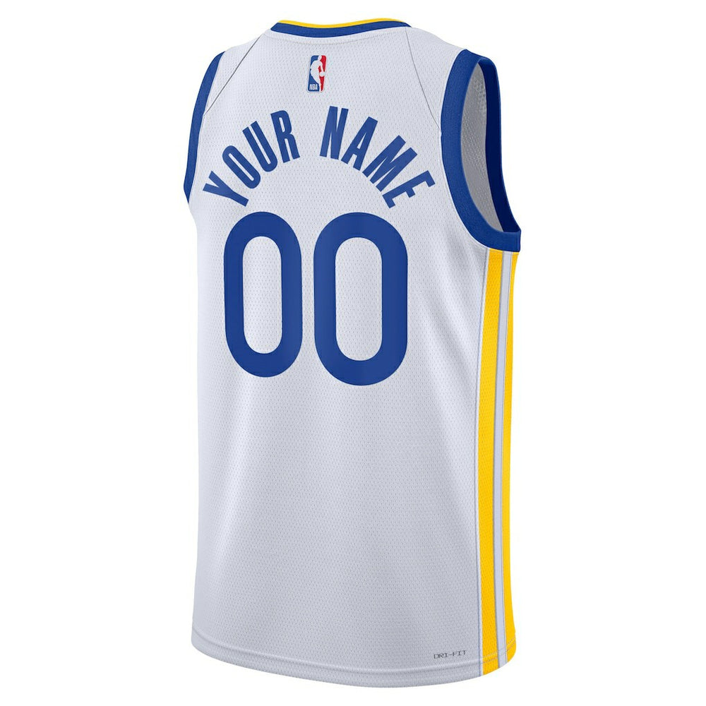 Nike Golden State Warriors Unisex Swingman Custom Jersey White Association Edition
