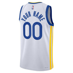 Nike Golden State Warriors Unisex Swingman Custom Jersey White Association Edition