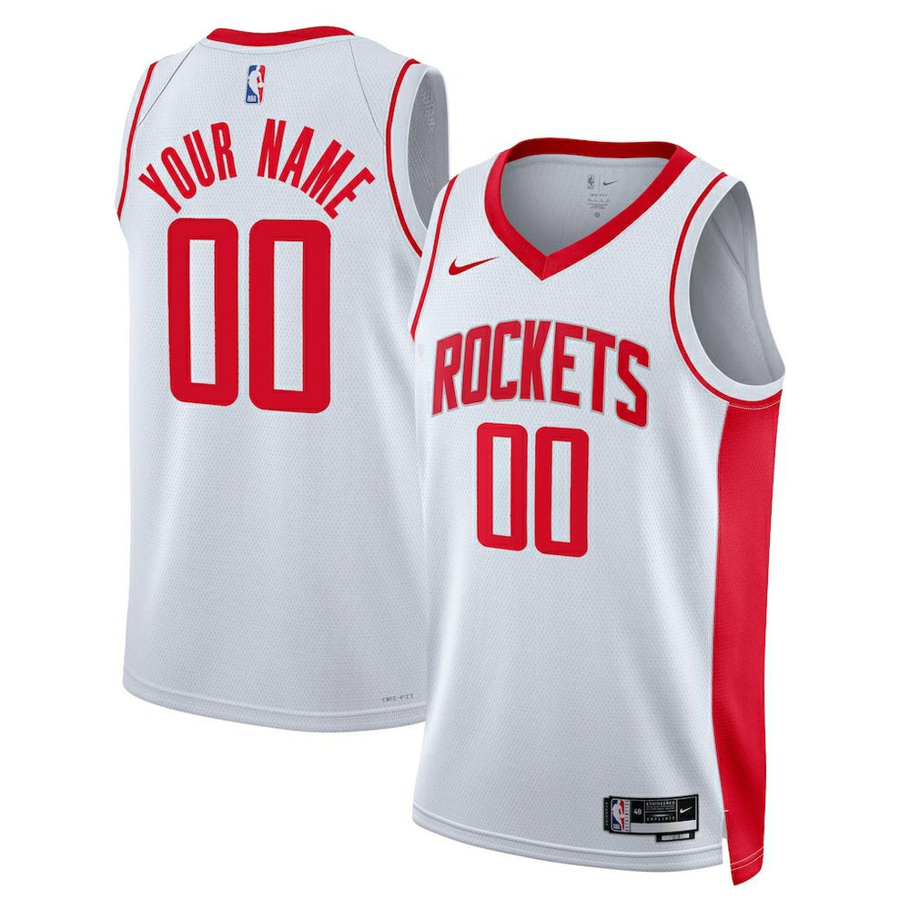 Nike Houston Rockets Unisex Swingman Custom Jersey White Association Edition