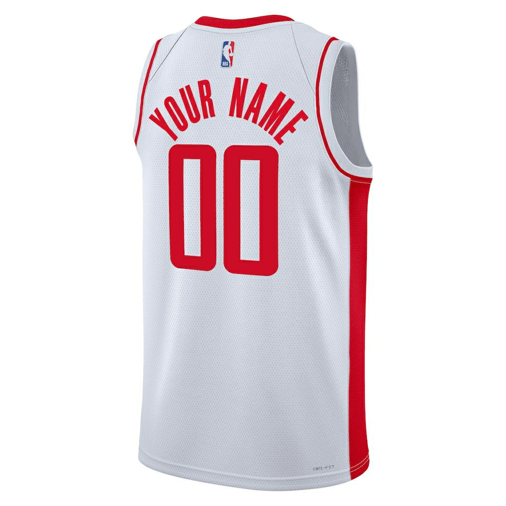 Nike Houston Rockets Unisex Swingman Custom Jersey White Association Edition