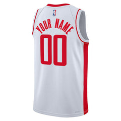 Nike Houston Rockets Unisex Swingman Custom Jersey White Association Edition