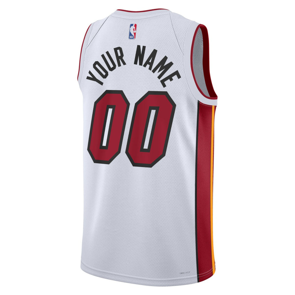 Nike Miami Heat Unisex Swingman Custom Jersey White Association Edition