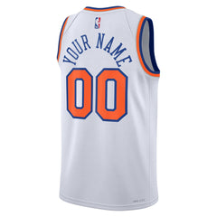 Nike New York Knicks Unisex Swingman Custom Jersey White Association Edition