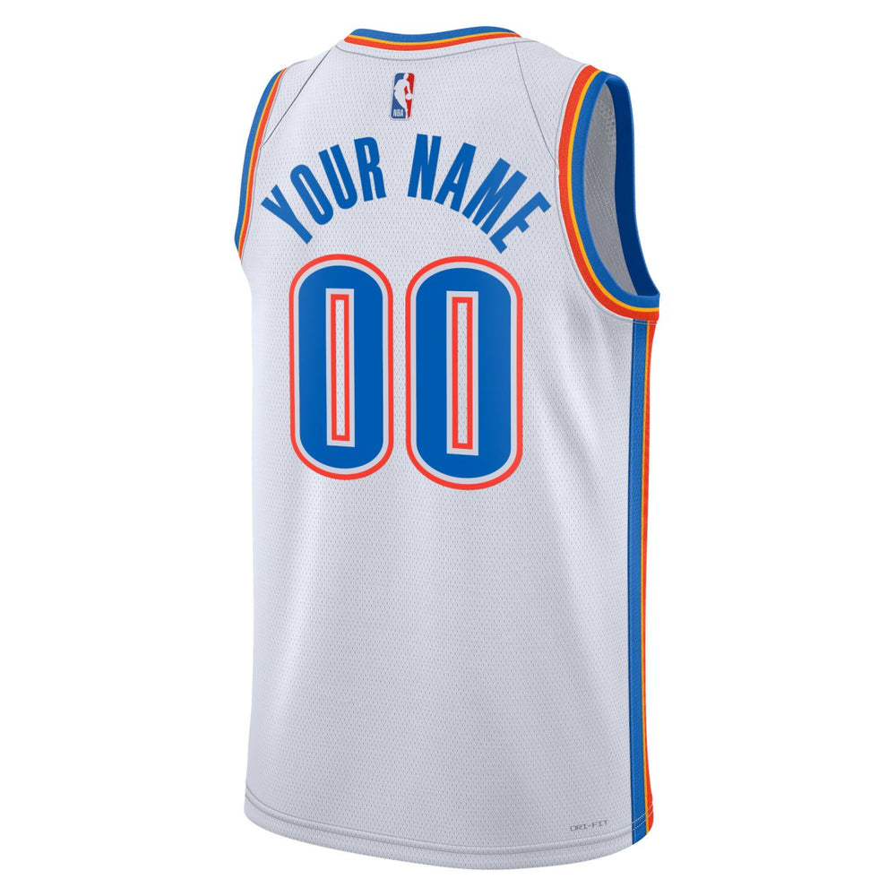 Nike Oklahoma City Thunder Unisex Swingman Custom Jersey White Association Edition