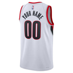 Nike Portland Trail Blazers Unisex Swingman Custom Jersey White Association Edition