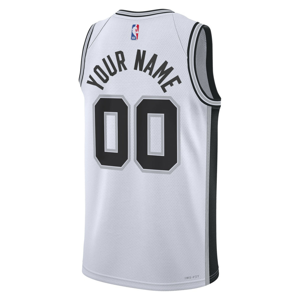 Nike San Antonio Spurs Unisex Swingman Custom Jersey White Association Edition
