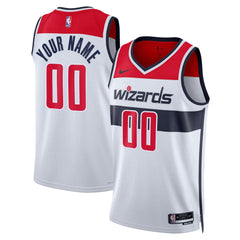 Nike Washington Wizards Unisex Swingman Custom Jersey White Association Edition