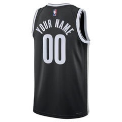 Nike Brooklyn Nets Unisex Swingman Custom Jersey Black Icon Edition