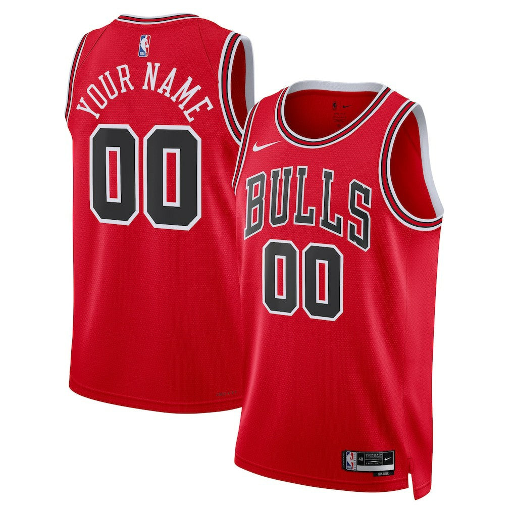 Nike Chicago Bulls Unisex Swingman Custom Jersey Red Icon Edition