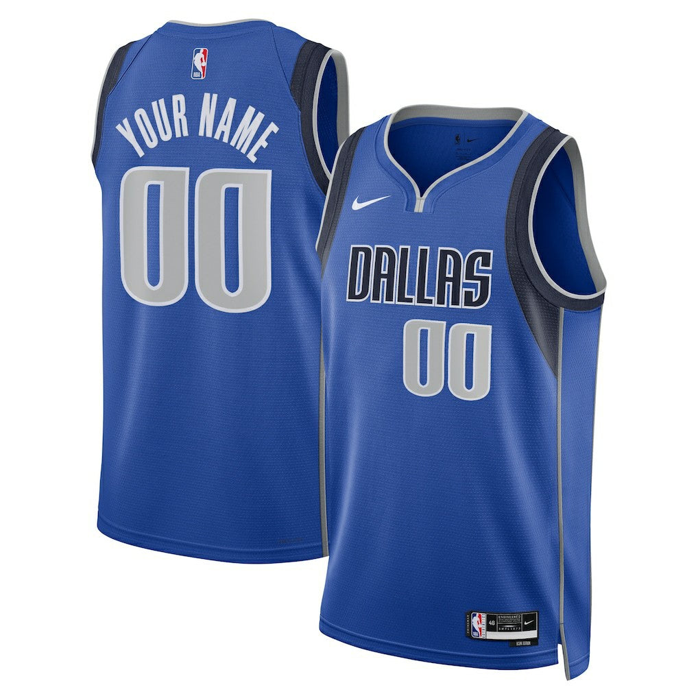 Nike Dallas Mavericks Unisex Swingman Custom Jersey Blue Icon Edition