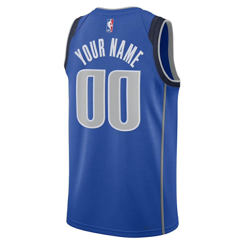 Nike Dallas Mavericks Unisex Swingman Custom Jersey Blue Icon Edition