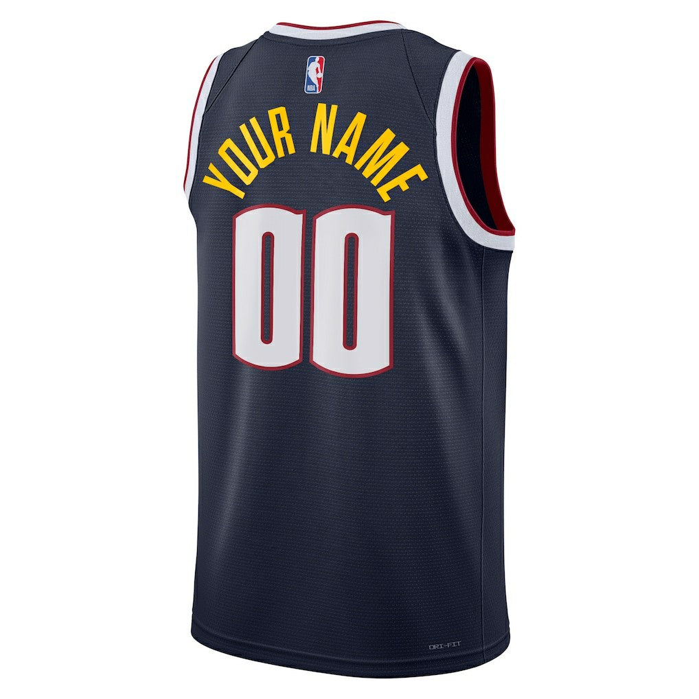 Nike Denver Nuggets Unisex Swingman Custom Jersey Navy Icon Edition