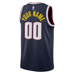Nike Denver Nuggets Unisex Swingman Custom Jersey Navy Icon Edition
