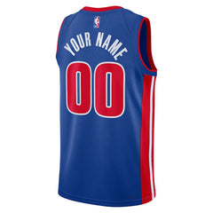 Nike Detroit Pistons Unisex Swingman Custom Jersey Blue Icon Edition