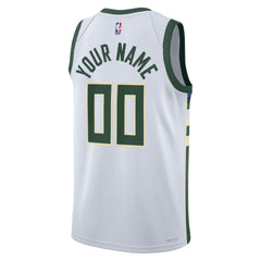 Nike Milwaukee Bucks Unisex Swingman Custom Jersey White Association Edition