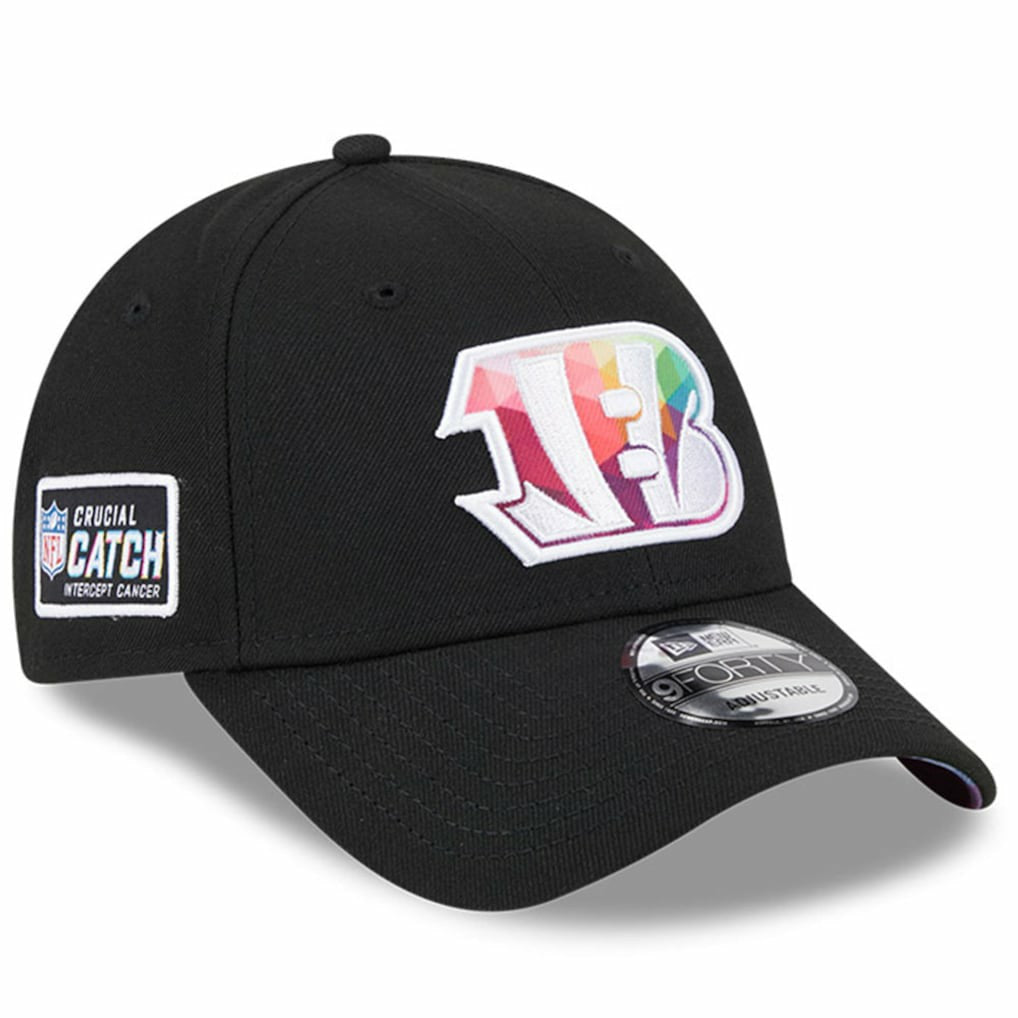 Cincinnati Bengals New Era 2023 NFL Crucial Catch 9FORTY Adjustable Hat - Black - NFL