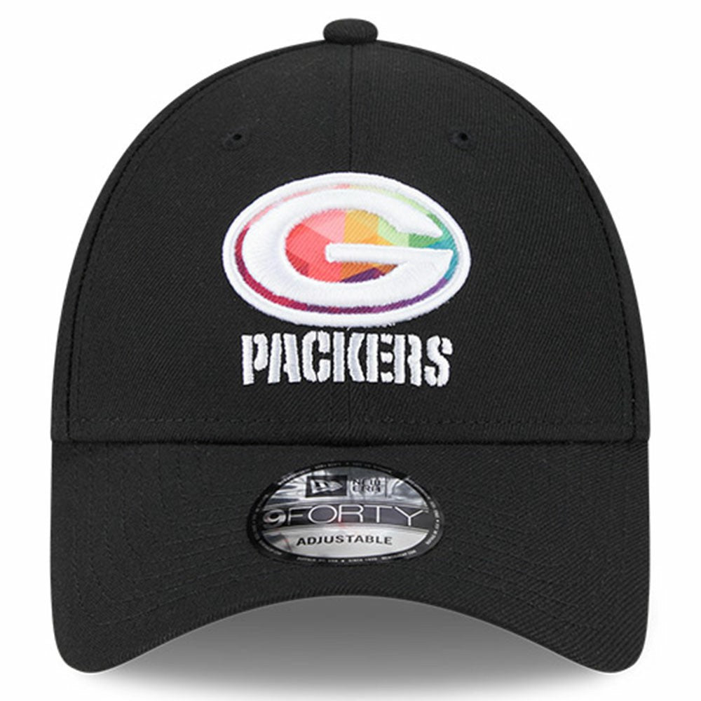 Green Bay Packers New Era 2023 NFL Crucial Catch 9FORTY Adjustable Hat - Black - NFL