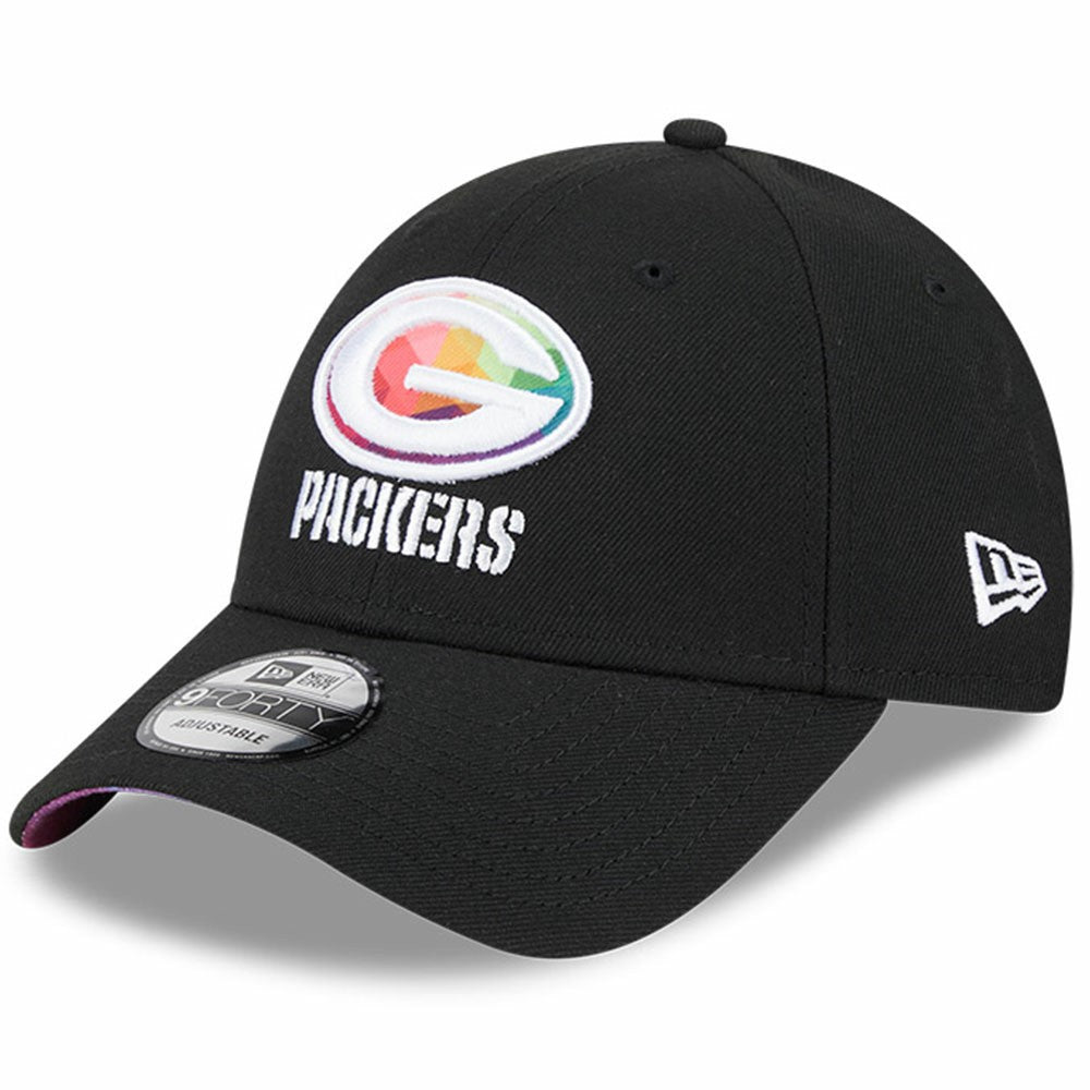 Green Bay Packers New Era 2023 NFL Crucial Catch 9FORTY Adjustable Hat - Black - NFL