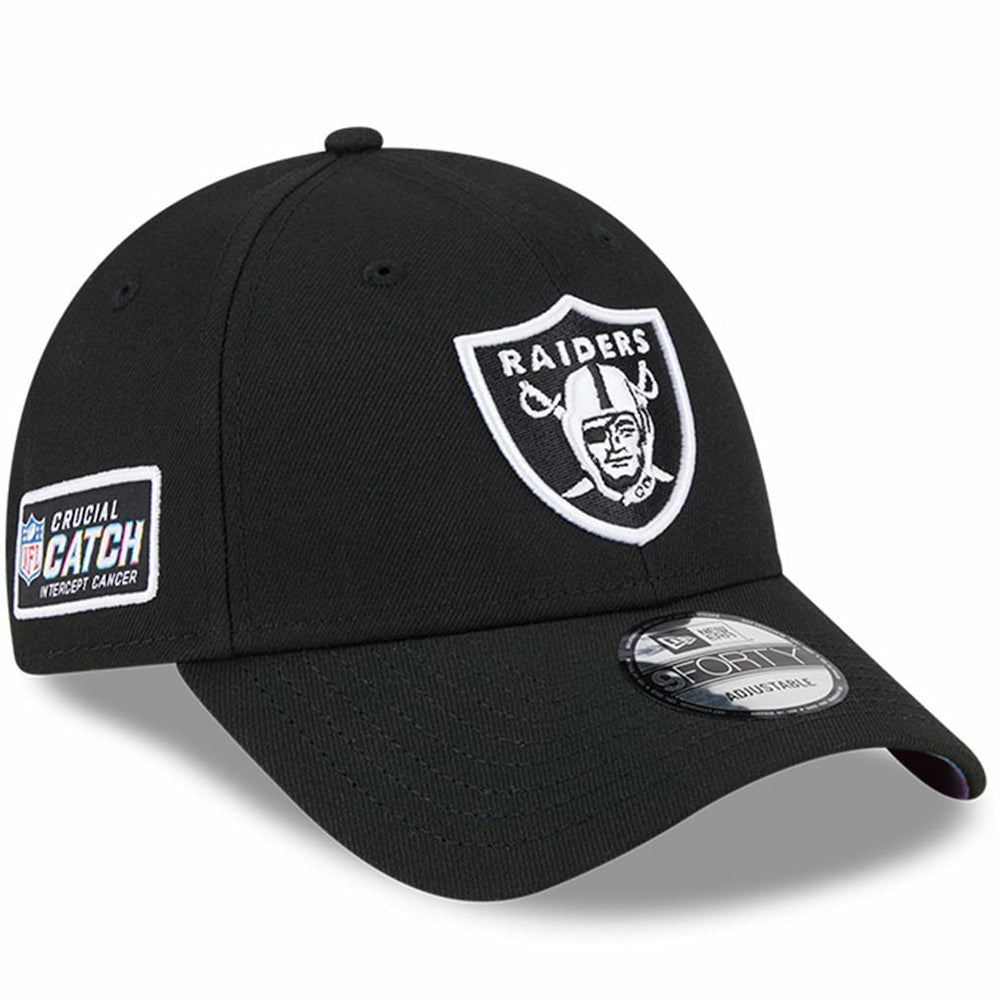 Las Vegas Raiders New Era 2023 NFL Crucial Catch 9FORTY Adjustable Hat - Black - NFL