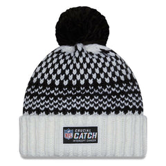Dallas Cowboys New Era Women's 2023 NFL Crucial Catch Cuffed Pom Knit Hat - Black/White - NFL