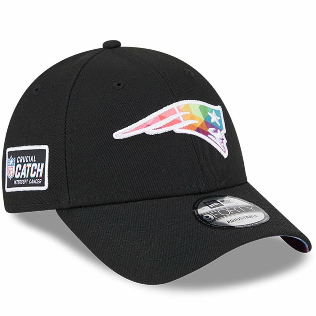 New England Patriots New Era 2023 NFL Crucial Catch 9FORTY Adjustable Hat - Black - NFL