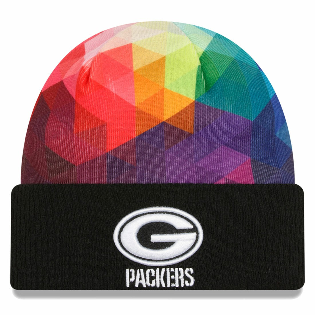Green Bay Packers New Era 2023 NFL Crucial Catch Cuffed Knit Hat - Black - NFL