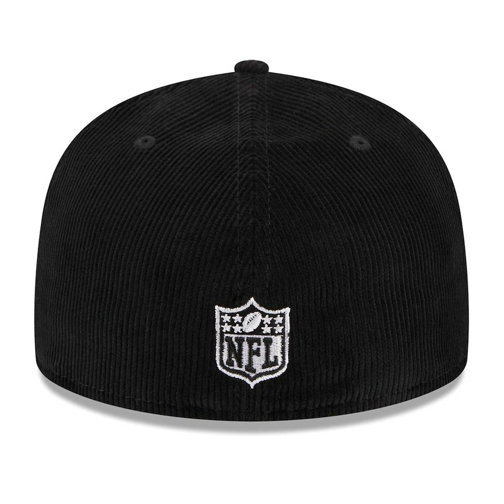 Pittsburgh Steelers New Era Throwback Cord 59FIFTY Fitted Hat - Black - NFL