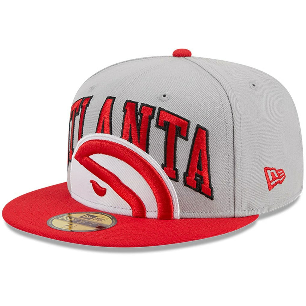 New Era Atlanta Hawks Tip-Off Two-Tone 59FIFTY Fitted Hat Gray/Red