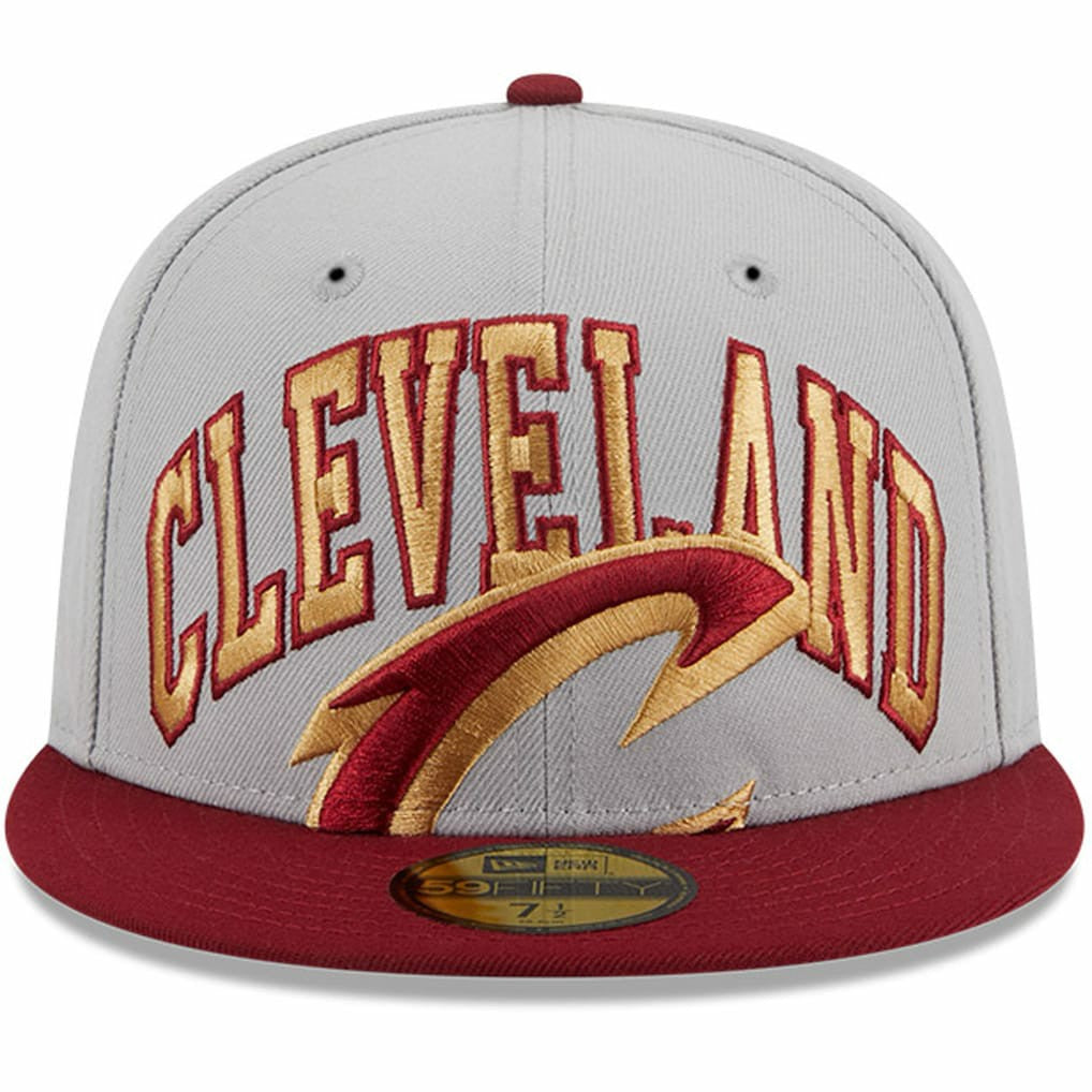 New Era Cleveland Cavaliers Tip-Off Two-Tone 59FIFTY Fitted Hat Gray/Wine
