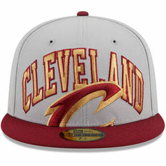 New Era Cleveland Cavaliers Tip-Off Two-Tone 59FIFTY Fitted Hat Gray/Wine