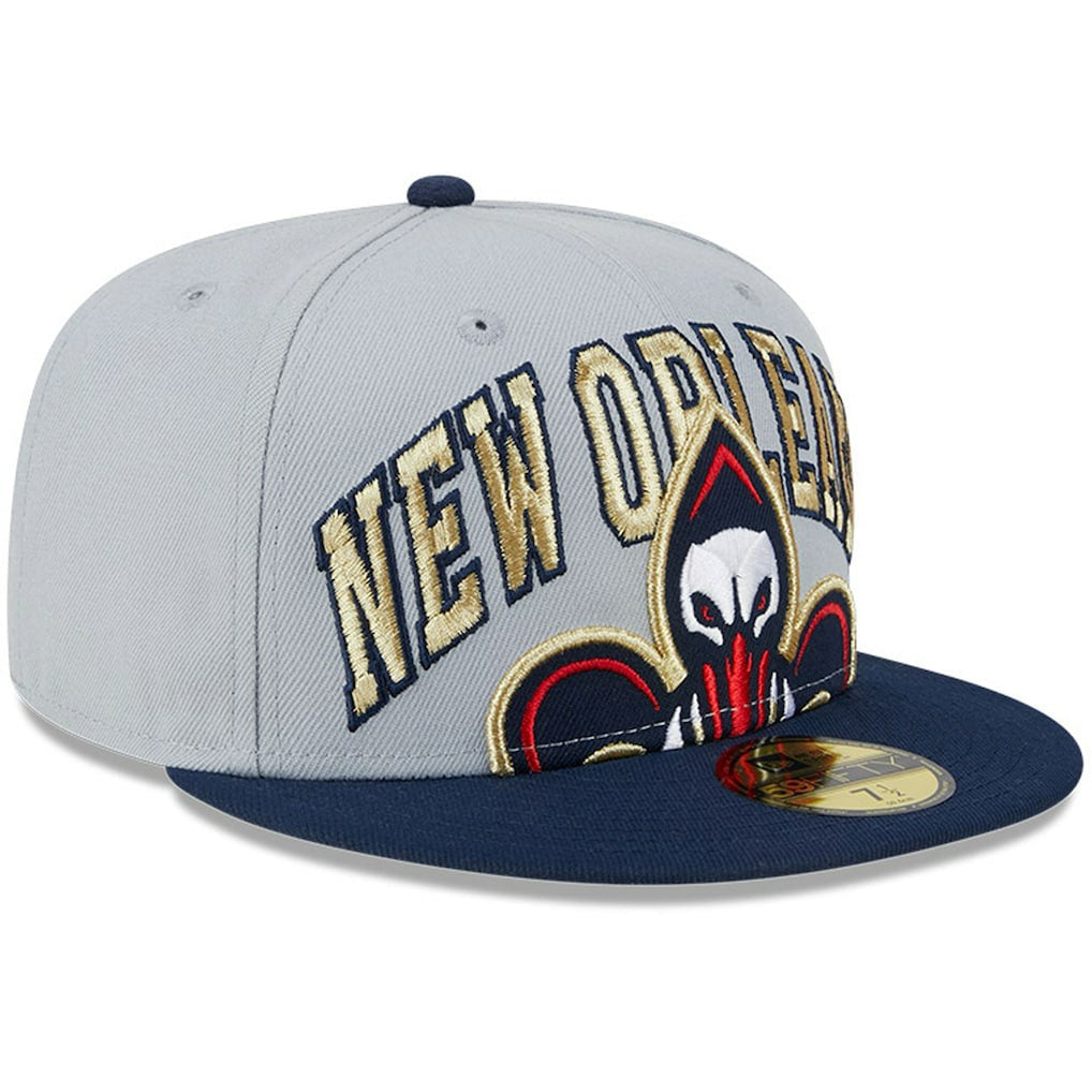 New Era New Orleans Pelicans Tip-Off Two-Tone 59FIFTY Fitted Hat Gray/Navy