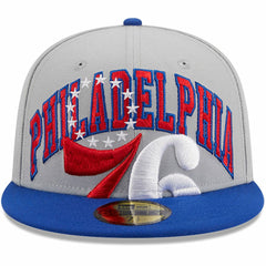 New Era Philadelphia 76ers Tip-Off Two-Tone 59FIFTY Fitted Hat Gray/Royal
