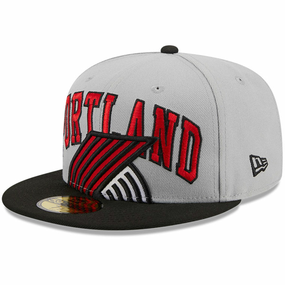 New Era Portland Trail Blazers Tip-Off Two-Tone 59FIFTY Fitted Hat Gray/Black