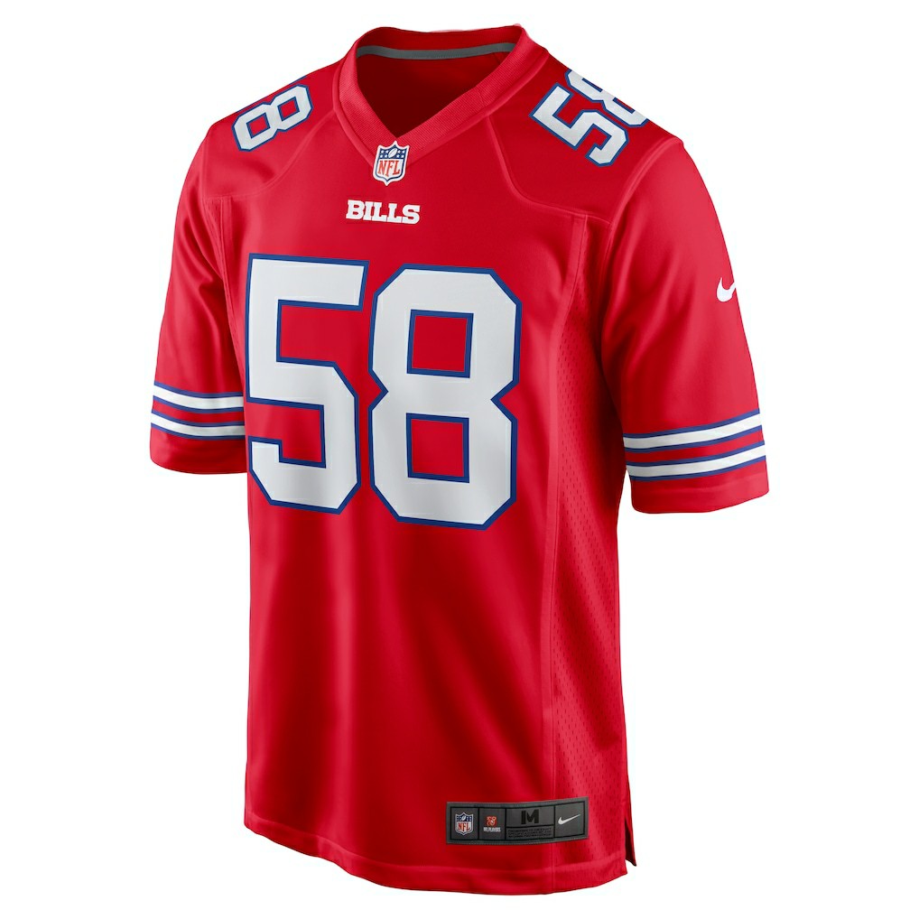 Matt Milano Buffalo Bills Alternate Game Jersey - Red - Nike